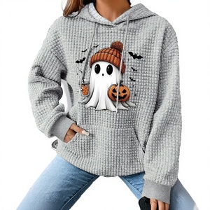 Sudadera con Capucha Transpirable para Mujer, Otoño 2025, Estilo Casual Europeo Americano, con Logotipo Tejido en la Parte Delantera e Impresión Digital 3D - Product Image 3