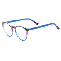 Montures de lunettes rondes en acétate pour femmes XINYUAN OPTICAL, fabrication artisanale de montures en verre de couleur arc-en-ciel, machines de fabrication
