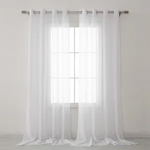 Оптовая продажа, белые точечные занавески, тюлевые шторы для домашнего декора окон гостиной