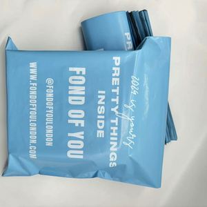Custom LOGO Printed Light Blue Mailer for Clothing Mailer Box Small Medium Big 6x9 10x13 Mailing Bags for <b>Hoodies</b> - Product Image 4
