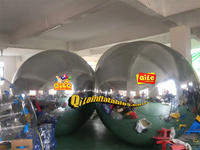 Ballon décoratif personnalisé en miroir argenté en PVC gonflable en usine couleurs boule brillante pour la décoration de mariage