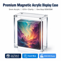 Boîte de présentation de cartes à collectionner en acrylique magnétique personnalisée en gros, protection UV, boîte organisatrice en acrylique