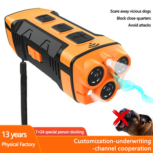 Ultrasonic Dog Trainer Handheld Bark Control Device With LED Lights Rechargeable <b>Battery</b> Power Dog Repeller - Product Image 3