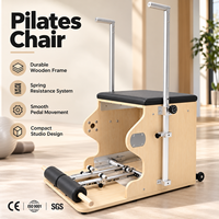 Chaise de Pilates Reformer rose professionnelle pour l'entraînement au yoga, utilisation à domicile, en bois d'érable, équipement d'exercice