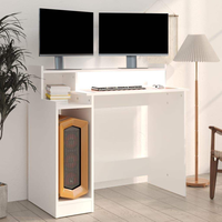 Bureau d'écriture OEM avec rangement, mobilier de salon, bureau d'ordinateur avec éclairage LED