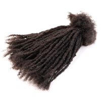 Extensions de Cheveux Naturels Humains Afro Locs Coarse Kinky Coily Locks 0,8 cm Dreadlocks – Achat en Gros