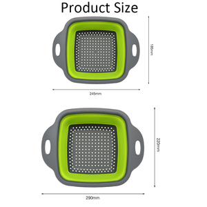 Kitchen Foldable Vegetables Drain Basket Silicone Water Filter Basket <b>Colander</b> Fruit Washing Storage Basket - Product Image 5