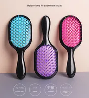 Brosse à Cheveux Magique Noire Personnalisée, Meilleure Vente, avec Manche Carré en Plastique, Palettes pour Extensions de Cheveux et Fonction d'Aération de Salon