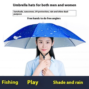 Оптовая продажа, унисекс, складная шляпа-зонтик с эластичной лентой, рыболовный зонт, кепка, уличная Складная головная убор, шляпа-зонтик - Product Image 2