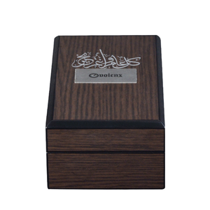 Boîte cadeau de parfum rectangulaire en contreplaqué MDF laqué mat de luxe avec gravure au laser, design moderne, emballage personnalisé - Product Image 2