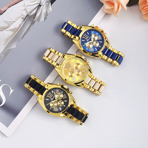 Suministro directo de fábrica de relojes para hombres, relojes de cuarzo con correa de acero de tres ojos para hombres, superventas informal de negocios - Product Image 6
