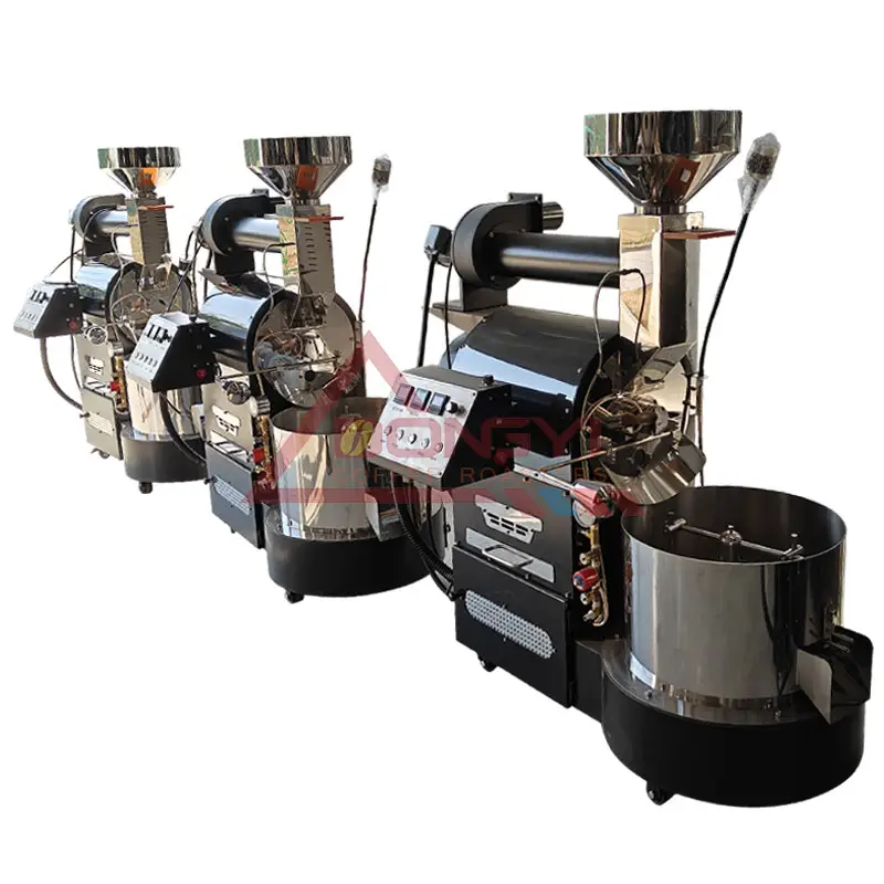 पेशेवर निर्माता इलेक्ट्रिक गैस 3 किलोग्राम 5 किलोग्राम 6 किलोग्राम 10 किलोग्राम 20 किलो 60 किलो टन कॉफी रोस्टर मशीन
