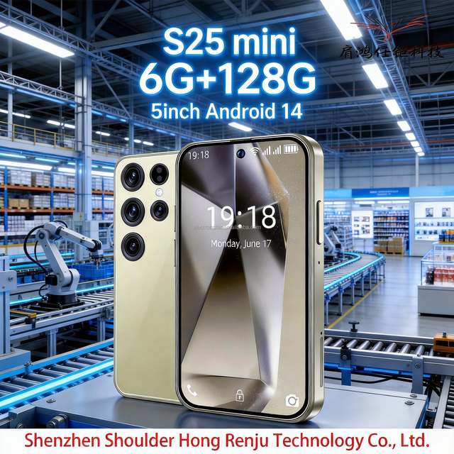 S25 Mini Android 14 Phone 6+128G 5inch 2026 Latest 5G Smartphone 5000mAh Battery Global 5G LTE Bands Al Scene Recognition