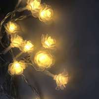 Groothandel Kleurrijke Rozen Bloem RGB LED Lichtjes 3m Knopbediening Batterij Bedreven Feestverlichting Valentijnsdag Slaapkamer Decoratie