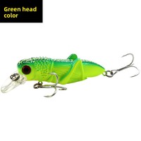Leurres de pêche ABS de type insecte, réalistes, en forme de sauteuse et de grillo (Leech Grande Taille Double Hameçon) - Leurres durs polyvalents
