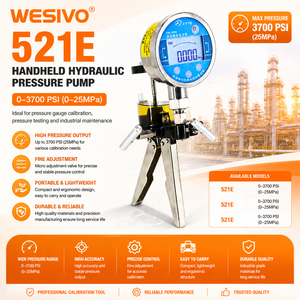 Pompe hydraulique portative WESIVO 521E, pompe d'essai hydraulique portative WESIVO 521E 0-3700 PSI - Product Image 1
