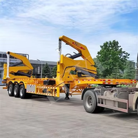 Remorque à chargement latéral pour conteneurs de 20 pieds, 30 pieds, 40 pieds, à bas prix, capacité de charge de 37 tonnes, semi-remorque à chargement latéral pour camion, à vendre