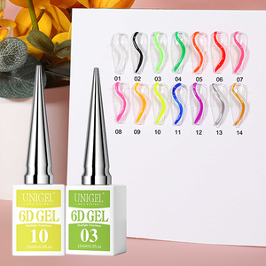 <span class=keywords><strong>UNIGEL</strong></span> - Gel Delineador para Uñas en 12 Colores, 15 ml, 6D, Sin Necesidad de Limpiar, Larga Duración, No Tóxico, Extensión UV, OEM, ODM, Personalizado - Product Image 3