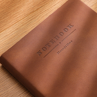 Cuaderno de cubierta de cuero PU diario A4 páginas interiores forradas gruesas de tapa blanda con logotipo en relieve personalizado gran oferta