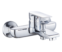 Robinetterie de salle de bain murale, mitigeur eau chaude et froide pour baignoire et douche