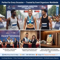 Médaille de finisseur personnalisée en métal 3D en relief pour le marathon du patrimoine mondial de Chengdu, avec ruban en satin