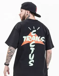 T-<span class=keywords><strong>shirt</strong></span> Oversize in cotone 100% <span class=keywords><strong>Tupac</strong></span> nera in cotone da uomo con collo a girocollo bianco 100% cotone - Product Image 1