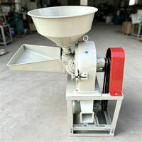 Petit broyeur universel domestique, moulin à grains, broyeur de maïs, de piments, à double trémie, avec disque à dents, pulvérisateur de poudre, machine à moudre la farine