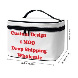 Bolso de gran capacidad Personalización exclusiva Bolsa de maquillaje con cremallera de tela de alta calidad Bolsa de cosméticos de concha marina brillante Impresión a pedido - Product Image 6