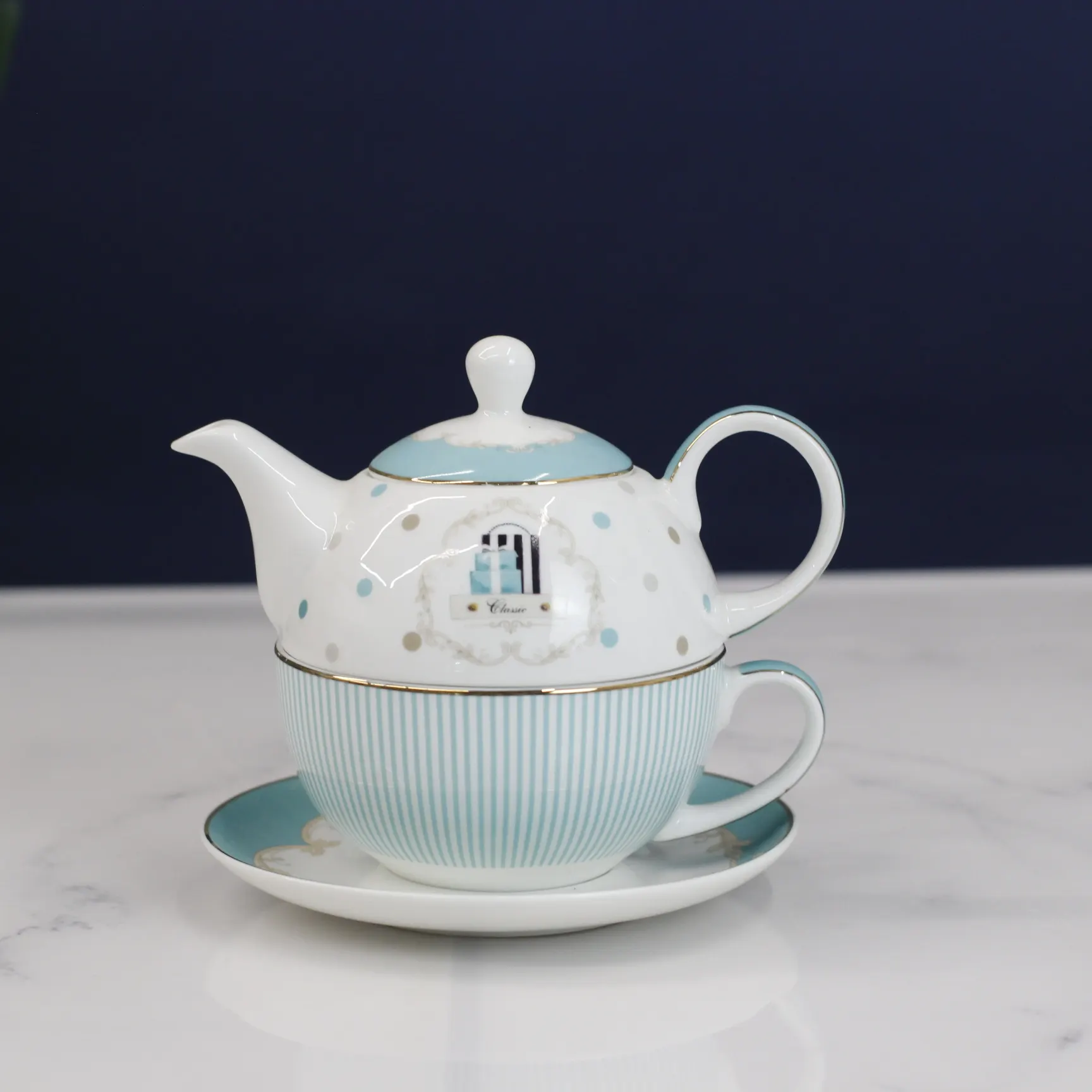 Heißer Verkauf Tee für eine Teekanne mit Untertasse neues Knochen porzellan Teese rvice Keramik Großhandel für Tee