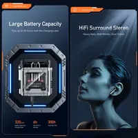 Penjualan Laris Harga Bagus Kualitas Tinggi Original awei T63 Gaming TWS Eafbuds Silver LED 5.3 IPX5 Tahan Air Latensi Rendah Pas di Telinga