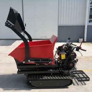 Venta al por mayor de fábrica: Mini excavadora volquete de hormigón, excavadora volquete sobre orugas, mini excavadora volquete autónoma a gasolina con transmisión hidrostática, tracción 4x2, volante a la izquierda. - Product Image 3