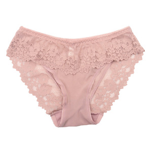 Culotte sexy douce et confortable pour femmes Lingerie en maille mignonne drôle teint uni - Product Image 6