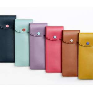 Estuches para lápices al por mayor de fábrica, estuches para lápices minimalistas de estilo japonés, bolsas de almacenamiento impermeables hechas de material PU. - Product Image 4