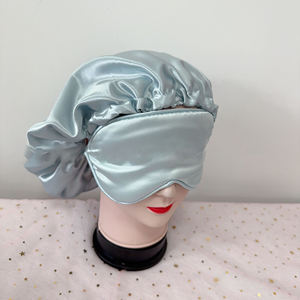 JAKIJAYI <span class=keywords><strong>bonnet</strong></span> <span class=keywords><strong>de</strong></span> <span class=keywords><strong>nuit</strong></span> avec <span class=keywords><strong>masque</strong></span> élastique pour les yeux pour <span class=keywords><strong>cheveux</strong></span> bouclés - Product Image 5