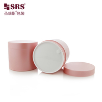 Pot en plastique coloré PP 400G à couvercle vissé pour gommage corporel, masque facial, soins de la peau, cosmétiques, crème pour le visage