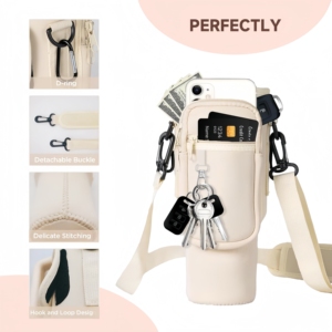 Rts chai nước tàu sân bay túi với túi điện thoại cho 40oz Tumbler Neoprene chai Nước Chủ Túi Pouch với dây đeo có thể điều chỉnh - Product Image 3