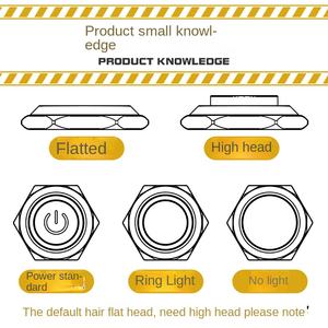 Tombol Strip Baja Tahan Karat Ultra-Pendek 12/16/19/22MM Sentuhan Ringan Pemulihan Otomatis Ultra-Tipis Mikro-Stroke Inching Elektronik IP65 - Product Image 4