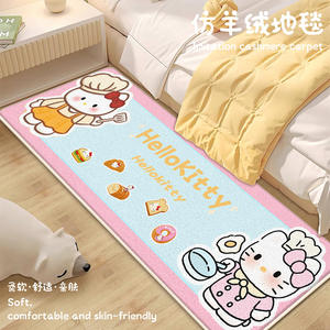 Tapis rectangulaire en fausse fourrure de cachemire Hello Kitty, résistant aux taches, décoration intérieure, chambre à coucher, salon - Product Image 5