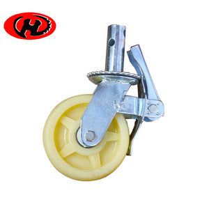Hot Selling Long Stem Threaded Adjustable Scaffolding <strong>Caster</strong> Wheel with Brake Made in China - Product Image 6