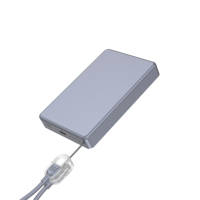 Batterie externe sans fil OEM personnalisée avec logo, mini 10000 mAh, 15 W, 2 câbles, en alliage d'aluminium, affichage 20 W, charge rapide PD