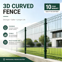 Clôture en grillage métallique 3D courbé, revêtu de PVC vert, décorative, pour aménagement paysager, jardin, villa, panneaux de séparation, conforme aux normes européennes