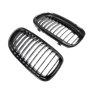 E90 LCI Ersatz-Nierengrill aus Carbonfaser, Frontstoßstange, Einzelsteg, schwarzer Kühlergrill für BMW 3er E90 2009–2012 - Product Image 1