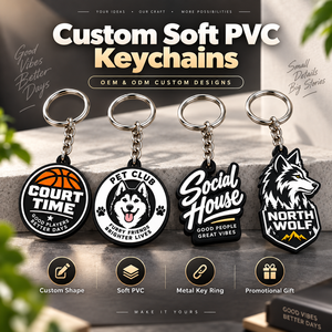 Porte-clés personnalisé en PVC souple OEM ODM, porte-clés en caoutchouc avec logo, porte-clés de dessin animé, porte-clés sportif, porte-clés animal de compagnie, cadeau promotionnel - Product Image 4