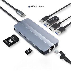 7 trong 1 Docking Station USB3.0 + USB2.0 * 2 + HDTV + USB-C PD sạc + 100Mpbs cổng Ethernet USB HUB 3.0 Splitter 7 cổng USB trung tâm dữ liệu - Product Image 1