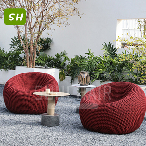 Set Divano da Esterno Moderno di Alta Gamma con Telaio in Lega di Alluminio e Rattan in PE, Impermeabile e Resistente alle Intemperie per Soggiorno - Product Image 2