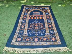 Ergonomic <b>Heated</b> Muslim Prayer Custom Digital Home Picnic Use Machine-Made Chenille Mat with Floral <b>Padding</b> Washable - Product Image 3