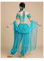 Nouvel ensemble de pantalons longs de danse harem pour adultes, style Princesse Jasmine, Inde, Hollywood