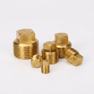 Brass Square Head Pipe Plug Fitting 1/2 Precision Tank Parts | PLUG 1-1/4" FORGED (Solid/Cored) Square Head Pipe Plug (AOL-02) - Product Image 2