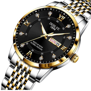 Reloj de moda para hombre, sólido, con doble calendario, chino e inglés, luminoso, resistente al agua, con aguja de escaneo no mecánica - Product Image 2
