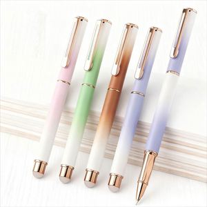 Custom Logo High Quality 1.0mm Erasable Business Gift Classic Design Rainbow <b>Color</b> Metal Fountain <b>Pen</b> Promotional Ballpoint <b>Pens</b> - Product Image 1